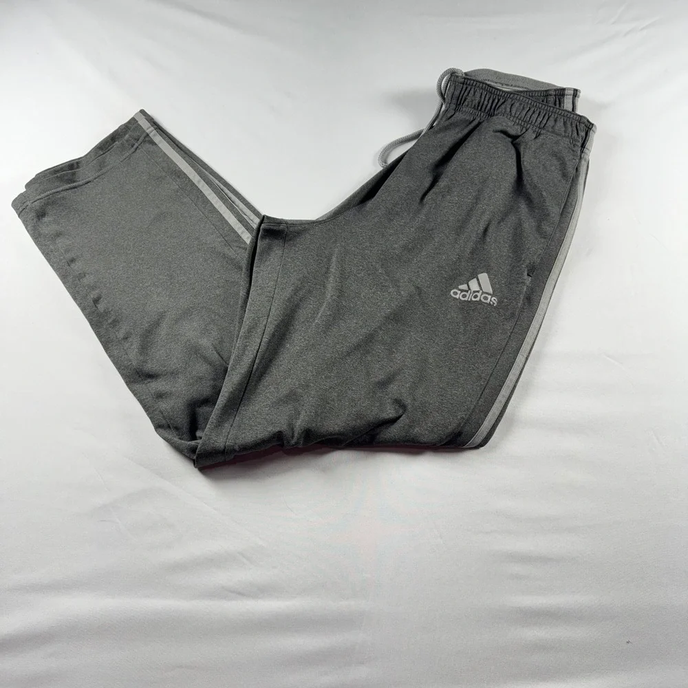 Adidas Mens Climalite Training Pants Grey Heathered‎ Track Sweatpants Large